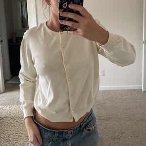 Vintage 90s Gap 100% Cotton Button Front Lightweight Cardigan‎ Size Large